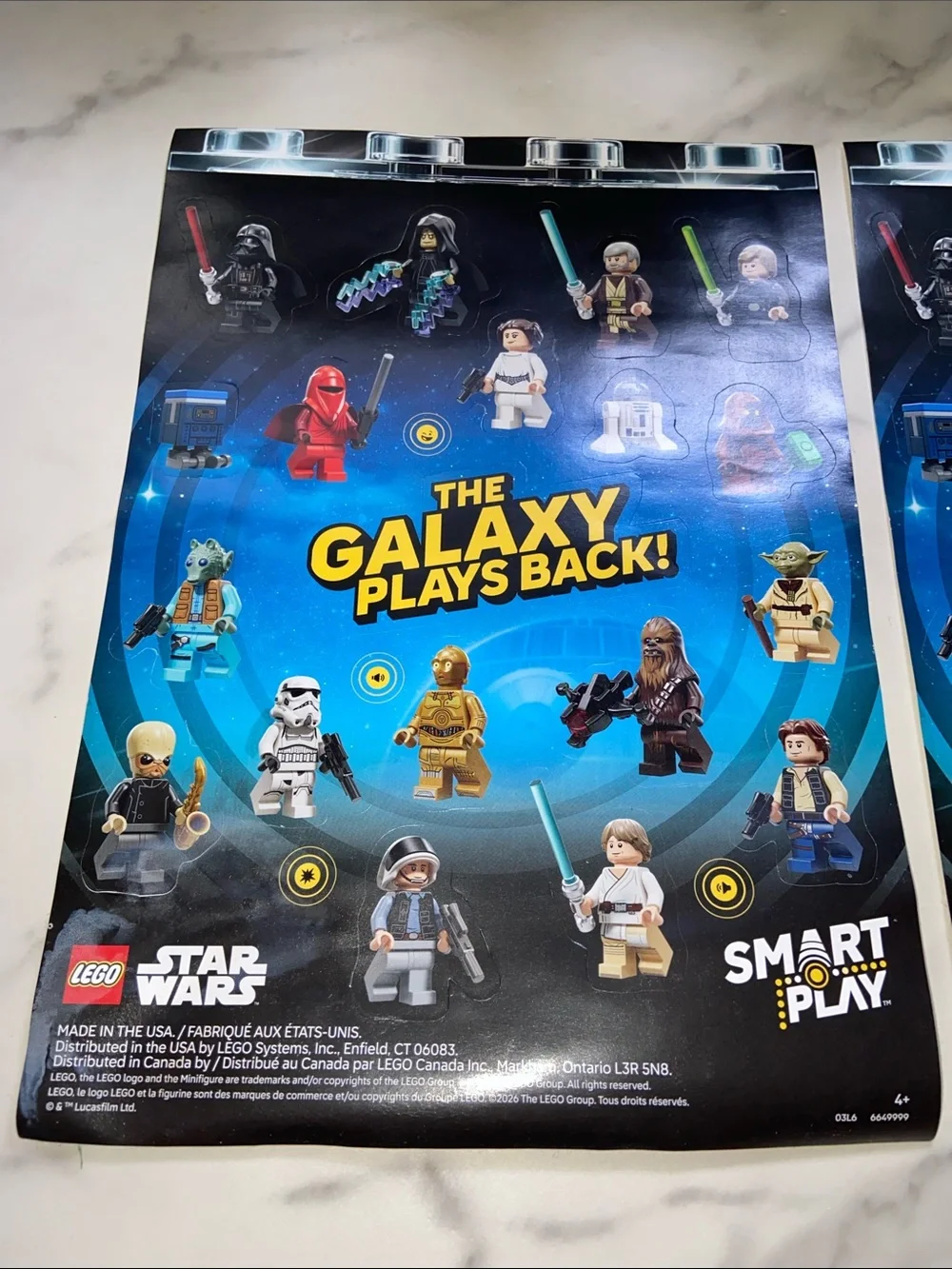 Lego Smart Play Star Wars Blue Galaxy Exclusive Limited Edition Stickers to Cus